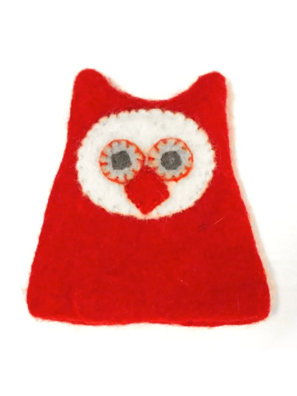 Handmade Felted Wool Owl Egg Cozy & Metal Cup Set Cottagecore
